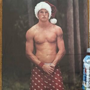 2 LOT ABERCROMBIE MALE MODEL BRUCE WEBER PICTURE PORTRAIT MEN PAPER SHOPPING BAG